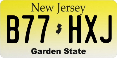 NJ license plate B77HXJ
