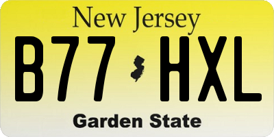 NJ license plate B77HXL
