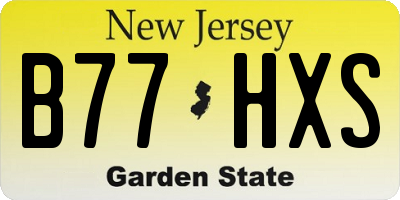 NJ license plate B77HXS