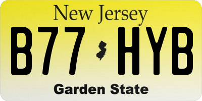 NJ license plate B77HYB
