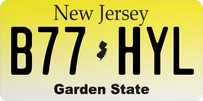 NJ license plate B77HYL