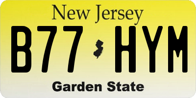 NJ license plate B77HYM