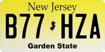 NJ license plate B77HZA