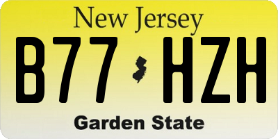 NJ license plate B77HZH