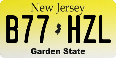 NJ license plate B77HZL