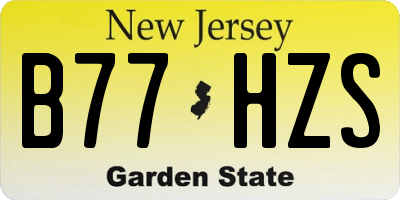 NJ license plate B77HZS