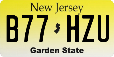 NJ license plate B77HZU
