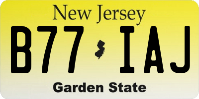 NJ license plate B77IAJ