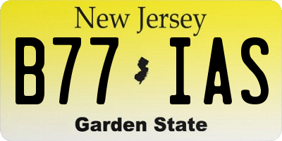 NJ license plate B77IAS