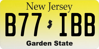 NJ license plate B77IBB