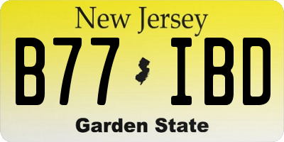 NJ license plate B77IBD