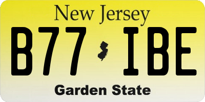 NJ license plate B77IBE