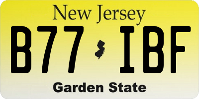 NJ license plate B77IBF