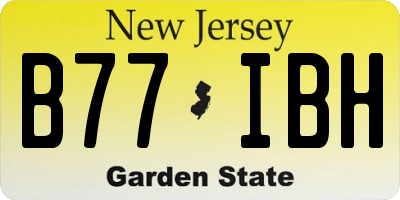 NJ license plate B77IBH