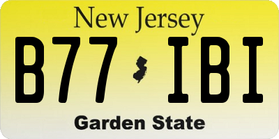 NJ license plate B77IBI