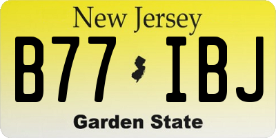 NJ license plate B77IBJ
