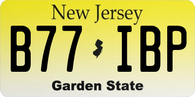 NJ license plate B77IBP