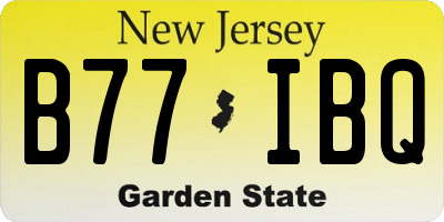 NJ license plate B77IBQ