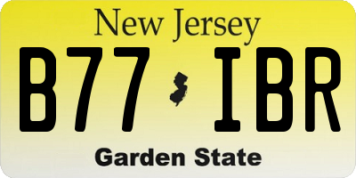 NJ license plate B77IBR