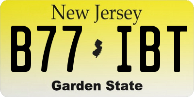 NJ license plate B77IBT