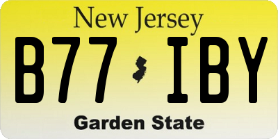 NJ license plate B77IBY