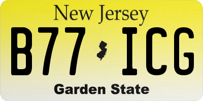 NJ license plate B77ICG