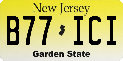 NJ license plate B77ICI