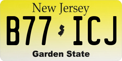 NJ license plate B77ICJ