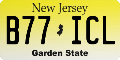 NJ license plate B77ICL
