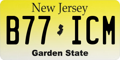 NJ license plate B77ICM