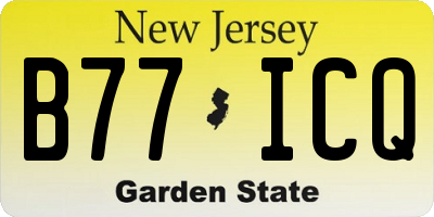 NJ license plate B77ICQ