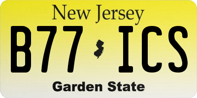 NJ license plate B77ICS
