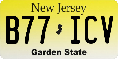 NJ license plate B77ICV