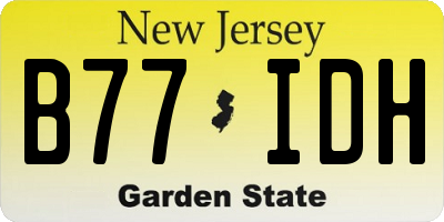 NJ license plate B77IDH