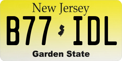 NJ license plate B77IDL