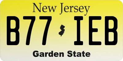 NJ license plate B77IEB