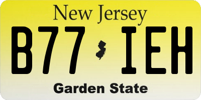 NJ license plate B77IEH