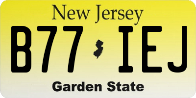 NJ license plate B77IEJ