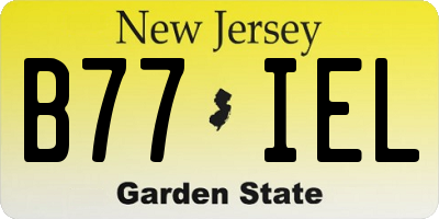 NJ license plate B77IEL