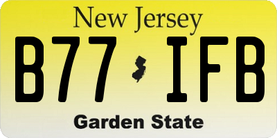 NJ license plate B77IFB