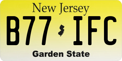 NJ license plate B77IFC