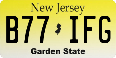 NJ license plate B77IFG