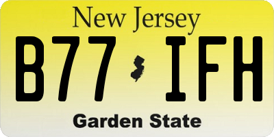 NJ license plate B77IFH