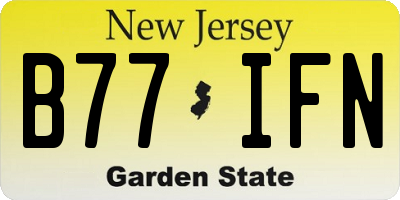 NJ license plate B77IFN