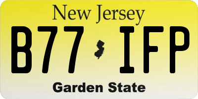 NJ license plate B77IFP