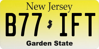 NJ license plate B77IFT