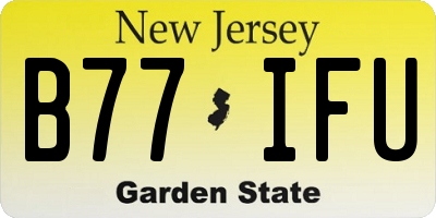 NJ license plate B77IFU