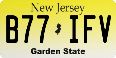 NJ license plate B77IFV