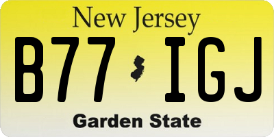 NJ license plate B77IGJ