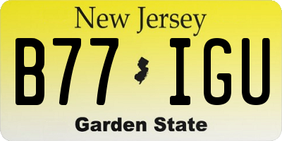 NJ license plate B77IGU